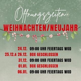 🎄✨️ Die Feiertage nahen und ihr habt natürlich auch in dieser Zeit regelmäßig die Möglichkeit, eure Glühwein-, Lebkuchen- und Raclette-Exzesse wieder zu verbrennen. 

Teilt den Post gerne, damit auch die anderen wissen, wo man am besten das Weihnachtsbäuchlein wieder auf Vordermann bringt! 💪

#christmas #functionalfitness #crossfit #crossfitdach #kirchbichl