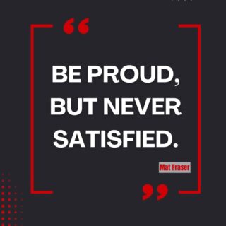 Mat Fraser ist 5-facher Gewinner der CrossFit Games (2016–2020) und gilt als einer der härtesten und fokussiertesten Athleten der Welt.

Sein Motto bringt es auf den Punkt:
✅ Sei stolz auf deinen Fortschritt.
❌ Aber ruh dich nicht darauf aus.

Fortschritt im Training entsteht nicht durch Zufall, sondern durch Wiederholung, Geduld und Disziplin.
Genau das trainieren wir bei uns in der Box, jeden Tag!

Bist du bereit für deine Veränderung? Melde dich für ein kostenloses Probetraining! 

⬇️⬇️⬇️

☎️ +43 664 1972906
📩 info@crossfit-kroftlaggl.at 
📯 via Privatnachricht

#matfraser #crossfit #crossfitcommunity #hwpo #functionalfitness  #progressnotperfection #trainhard #disciplineovermotivation  #fitfam #boxlife #crossfitdach #proudnotsatisfied #functionalfitness